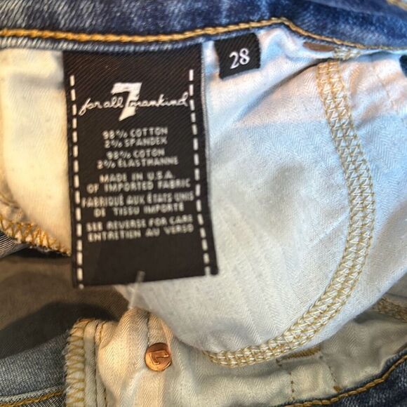 7 for All Mankind Women’s  Skinny Distressed Jeans Denim  size 28 - Picture 10 of 11